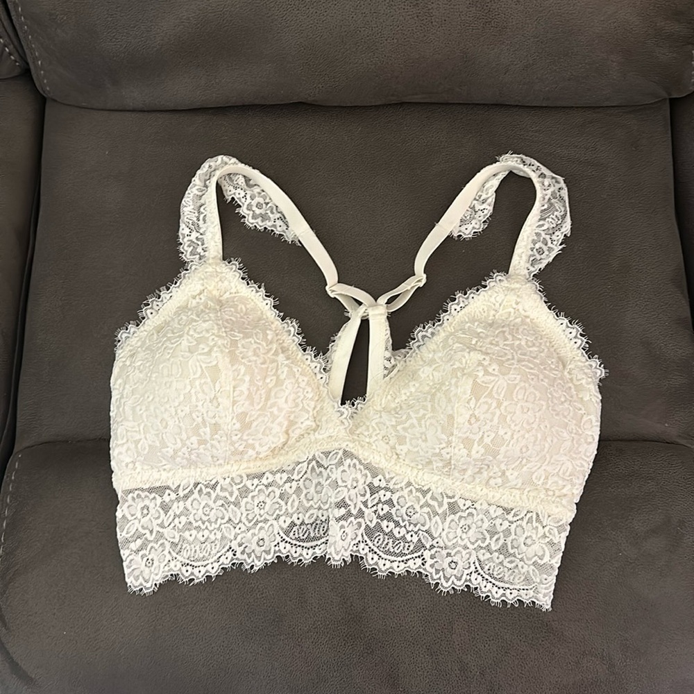 aerie White Lace Bralette